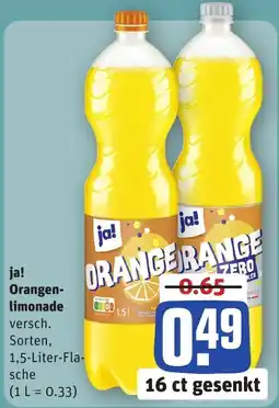 REWE DE ja! Orangen-limonade tilbud