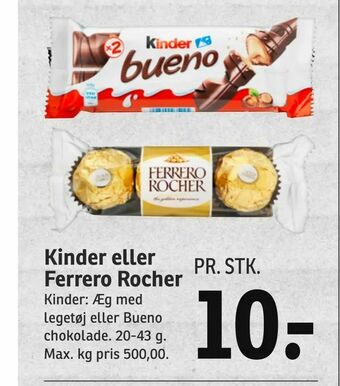 SPAR Kinder eller Ferrero Rocher tilbud