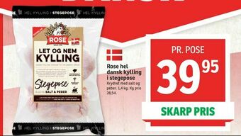 SPAR Rose hel dansk kylling i stegepose tilbud