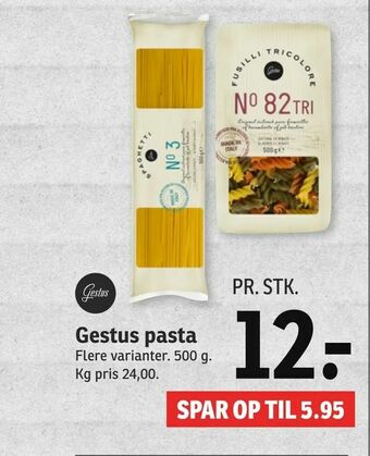 SPAR Gestus pasta tilbud