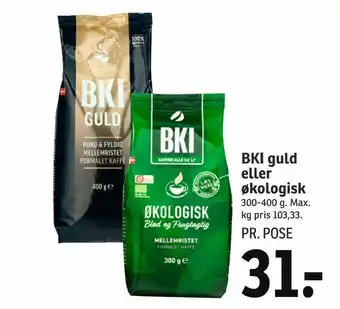 SPAR BKI guld eller økologisk tilbud
