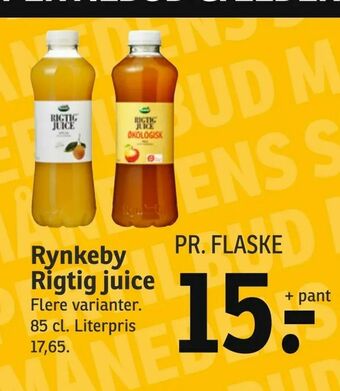 SPAR Rynkeby Rigtig juice tilbud