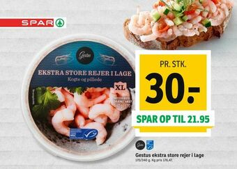 SPAR Gestus ekstra store rejer i lage tilbud