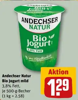 REWE DE Andechser Natur Bio Jogurt mild tilbud