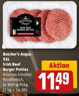 REWE DE Butcher's Angus XXL Irish Beef Burger Patties tilbud