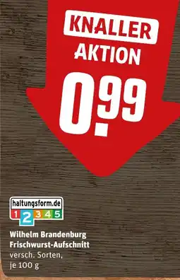 REWE DE Wilhelm Brandenburg Frischwurst-Aufschnitt tilbud
