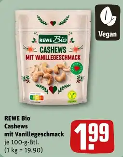 REWE DE REWE Bio Cashews mit Vanillegeschmack tilbud