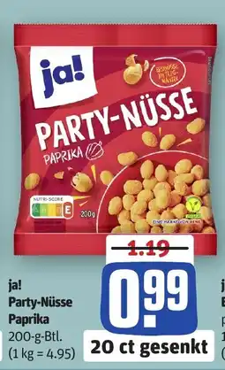 REWE DE ja! Party-Nüsse Paprika tilbud