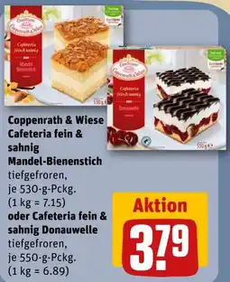 REWE DE Coppenrath & Wiese Cafeteria fein & sahnig Mandel-Bienenstich tilbud
