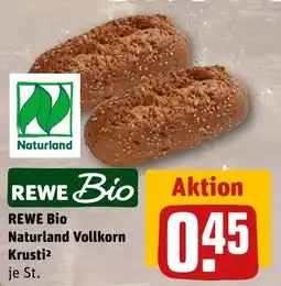 REWE DE REWE Bio Naturland Vollkorn Krusti2 tilbud