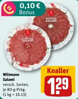 REWE DE Wiltmann Salami tilbud