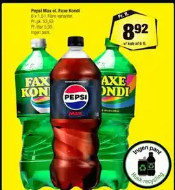 Calle Pepsi Max el. Faxe Kondi tilbud
