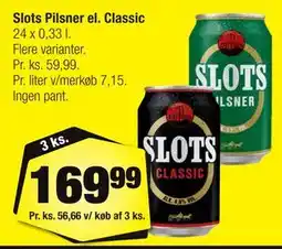 Calle Slots Pilsner el. Classic tilbud
