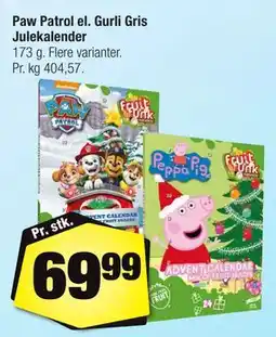 Calle Paw Patrol el. Gurli Gris Julekalender tilbud
