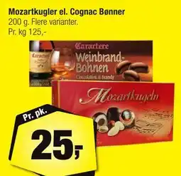 Calle Mozartkugler el. Cognac Bønner tilbud