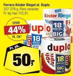 Calle Ferrero Kinder Riegel el. Duplo tilbud