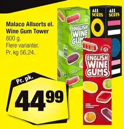 Calle Malaco Allsorts el. Wine Gum Tower tilbud