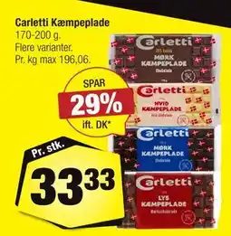 Calle Carletti Kæmpeplade tilbud