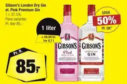 Calle Gibson's London Dry Gin el. Pink Premium Gin tilbud