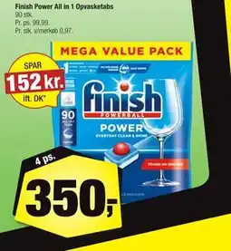 Calle Finish Power All in 1 Opvasketabs tilbud