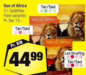 Calle Sun of Africa tilbud