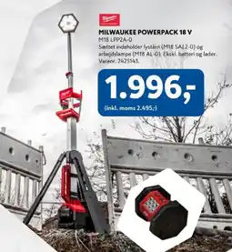 Davidsen Milwaukee powerpack 18 v tilbud