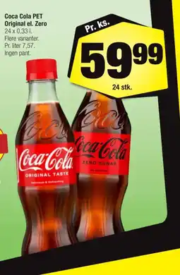 Calle Coca Cola PET Original el. Zero tilbud