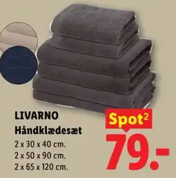 Lidl Livarno håndklædesæt tilbud