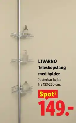Lidl Livarno Teleskopstang med hylder tilbud