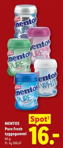 Lidl Mentos Pure Fresh tyggegummi tilbud