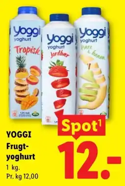 Lidl Yoggi frugt-yoghurt tilbud
