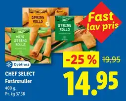 Lidl Dybfrost Chef Select Forårsruller tilbud