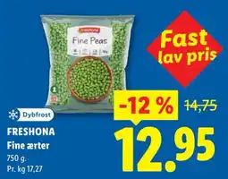 Lidl Freshona Fine ærter tilbud