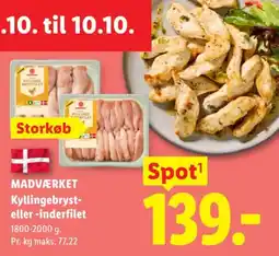 Lidl Madværket Kyllingebryst-eller -inderfilet tilbud