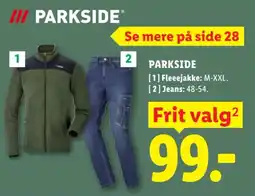 Lidl Parkside Fleecejakke og Jeans tilbud