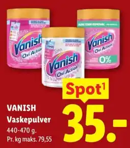 Lidl Vanish Vaskepulver tilbud