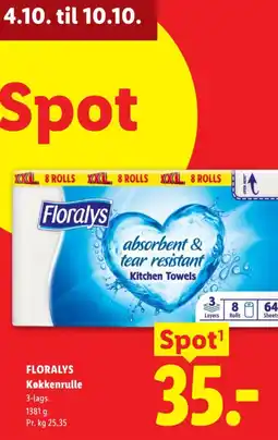 Lidl Floralys Køkkenrulle tilbud