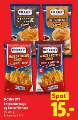 Lidl Mcennedy chips eller majs- og kartoffelsnack tilbud