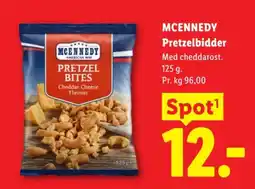 Lidl McKennedy pretzelbidder cheddar cheese flavour tilbud