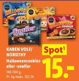 Lidl Karen Volf/Nordthy Halloweencookies eller -snøfler tilbud