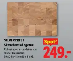 Lidl Silvercrest skærebræt af egetræ tilbud