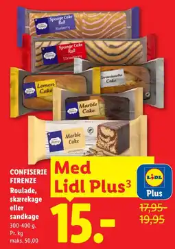 Lidl Confiserie Firenze roulade skærekage eller sandkage tilbud
