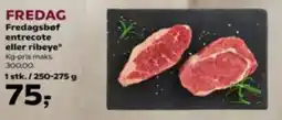 Kvickly Fredag fredagsbøf entrecote eller ribeye tilbud