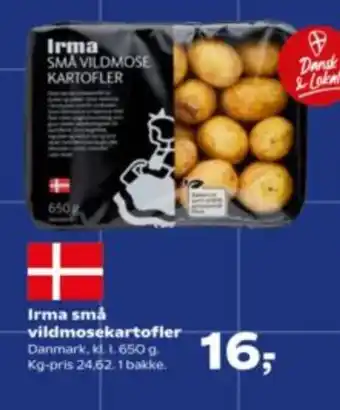 Kvickly Irma små vildmosekartofler tilbud