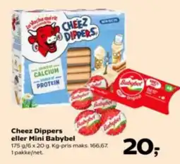 Kvickly Cheez Dippers eller Mini Babybel tilbud