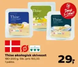 Kvickly Thise økologisk skiveost tilbud
