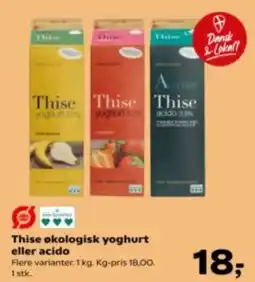Kvickly Thise økologisk yoghurt eller acido tilbud