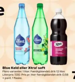 Kvickly Blue Keld eller Xtra! saft tilbud