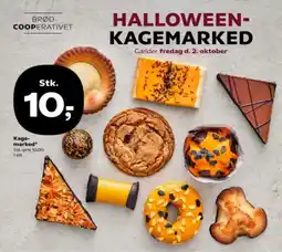 Kvickly Brød Cooperativet Halloween-kagemarked tilbud