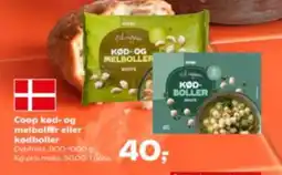 Kvickly Coop kødboller eller kød- og melboller tilbud